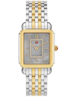 Michele Deco Ii Two-Tone Diamond Quartz Bracelet Watch, 32Mm - Metallic