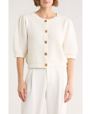 Gemma Jane Elbow Length Sleeve Cardigan - Natural