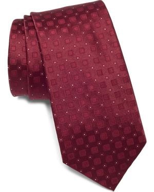 Calvin Klein Vernon Geometric Tie - Red
