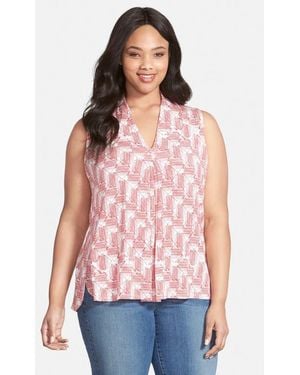 Tart Collections 'Aryn' Sleeveless V-Neck Jersey Top - Red