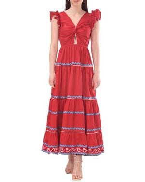 CELINA MOON Flavian Tiered Maxi Dress