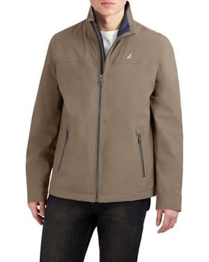 Nautica Lightweight Stretch Water Resistant Golf Jacket - Brown