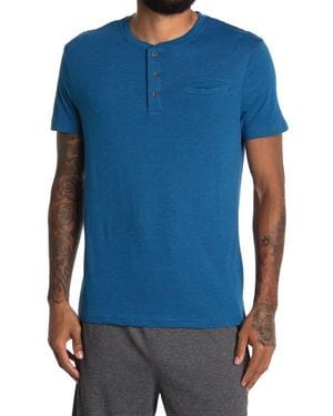 Xray Jeans Pocket Henley Cotton-Viscose Shirt - Blue