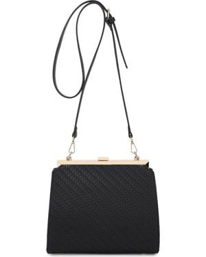 AOTA Nicky Herringbone Convertible Shoulder Bag - Black