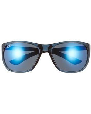 Ray-Ban 61Mm Square Sunglasses - Blue