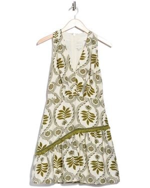 Adelyn Rae Yena Printed Halter Minidress - White