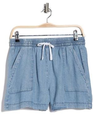 Splendid Marseille Drawstring Waist Chambray Shorts - Blue