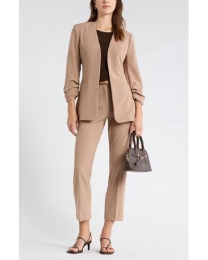 Nordstrom Rack Slim Cinched Sleeve Blazer - Brown