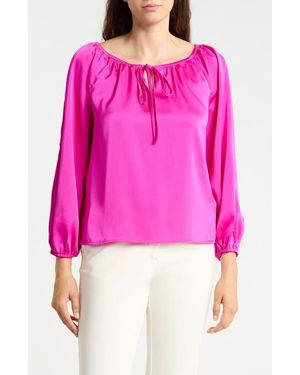 Cece Off The Shoulder Long Sleeve Top - Pink