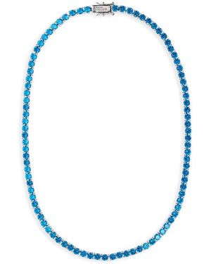 Kurt Geiger Cubic Zirconia Tennis Necklace - Blue