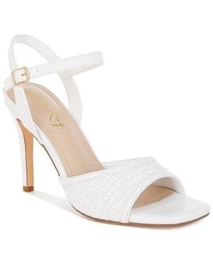 LONDON RAG Vilasta Raffia Stiletto Sandal - White