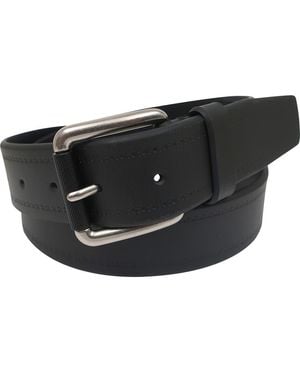 Boconi Antiqued Roller Buckle Leather Belt - Black