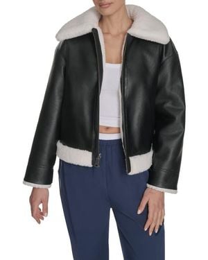 Levi's Reversible Faux Leather & Faux Shearling Jacket - Black