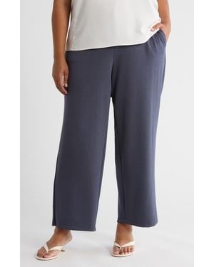Tahari Scuba Wide Leg Pants - Blue