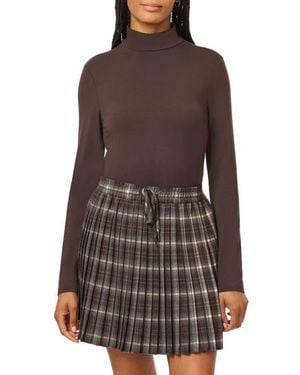 Scotch & Soda Mock Neck Top - Brown