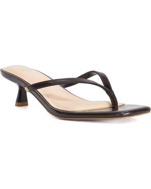 Dune Martinii Kitten Heel Thong Sandal - Brown