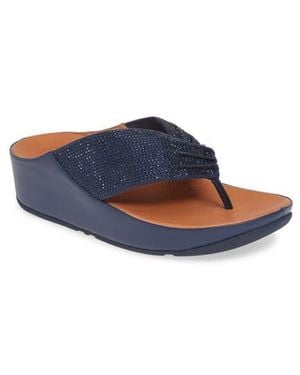 Fitflop Twiss Crystal Flip Flop - Blue