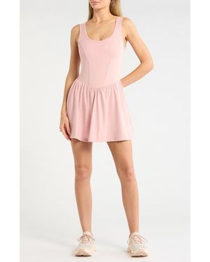 90 Degrees Polly Nude Tech Dress - Pink