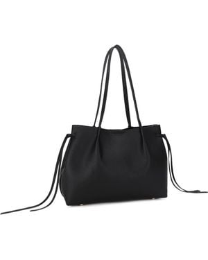 MALI + LILI Suzy Large Faux Leather Tote - Black