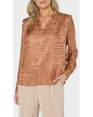 Matty M Kinzie Long Sleeve Top - Brown