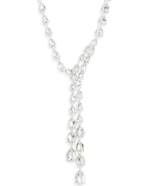Nordstrom Rack Pear Cut Cubic Zirconia Y-Necklace - Metallic