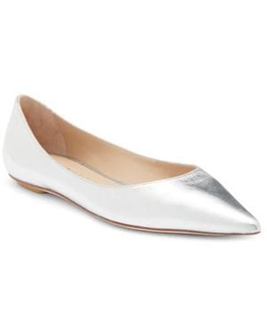 Stuart Weitzman Emilia Pointed Toe Flat - Natural