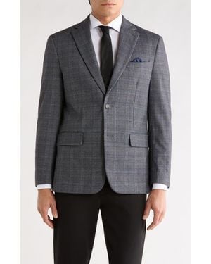Duchamp Slim Fit Plaid Sport Coat - Gray