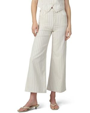 Joe's Jeans The Mia Stripe High Waist Ankle Wide Leg Jeans - Natural