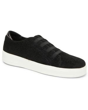 Dearfoams Sport Foam Elastic Lace Slip-On Sneaker - Black