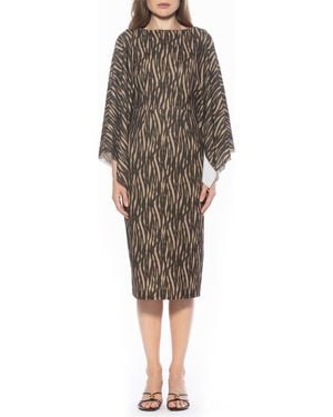 Alexia Admor Billie Bateau Neck Midi Dress - Multicolor