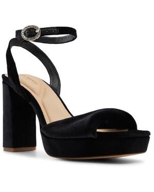 Ted Baker Maddy Ruche Ankle Strap Platform Sandal - Black