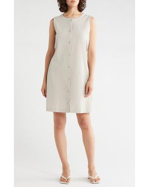 Eileen Fisher Longline Stretch Organic Cotton Vest - Natural