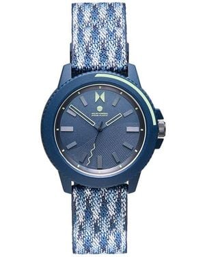 MVMT Minimal Sport Ocean Plastic Strap Watch, 38Mm - Blue