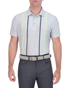 Ben Sherman Checkerboard Vertica Jersey Golf Polo - Blue