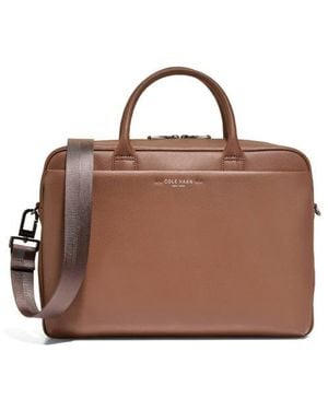 Cole Haan Belmont Leather Briefcase - Brown