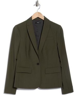 Theory Gabe Stretch Wool Blazer - Green