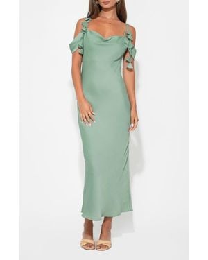 Adelyn Rae Alana Cold Shoulder Dress - Green