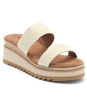 TOMS Lilo Platform Wedge Sandal - Metallic