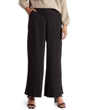 Max Studio Twill Easy Wide Leg Trouser - Black