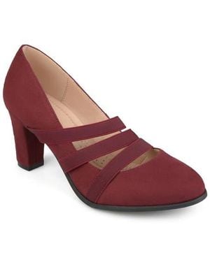 Journee Collection Journee Loren Strappy Pump - Red