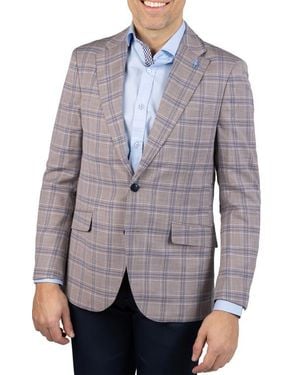 Tailorbyrd Shadow Plaid Sport Coat - Purple