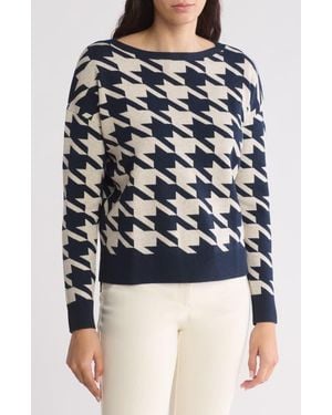 Nordstrom Houndstooth Sweater - Blue