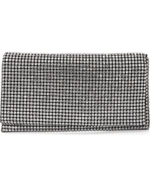 BERNESS Large Rhinestone Embellished Clutch - Gray