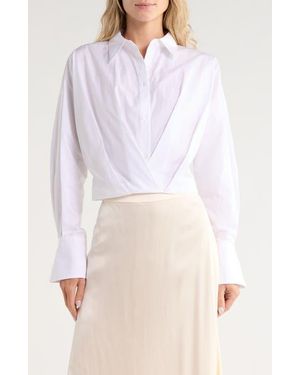 Twp Taken Cotton Shirt - White