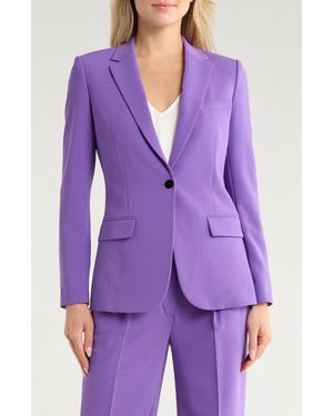 Theory Staple Notch Lapel Blazer - Purple