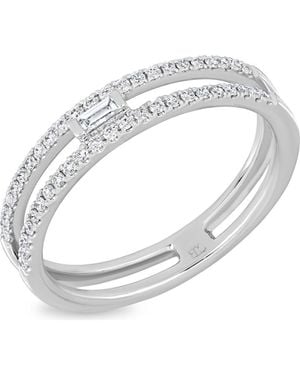 Bony Levy Double Band Diamond Ring - Metallic