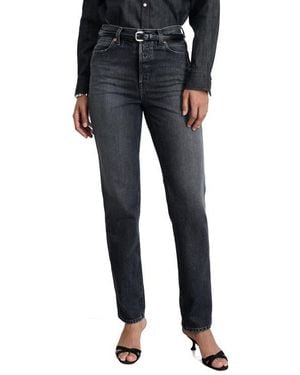 Alex Mill Carla High Waist Straight Leg Jeans - Black