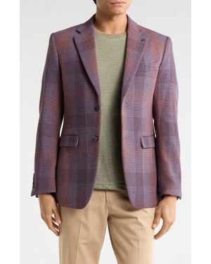 T.R. Premium Slim Fit Two Button Blazer - Purple