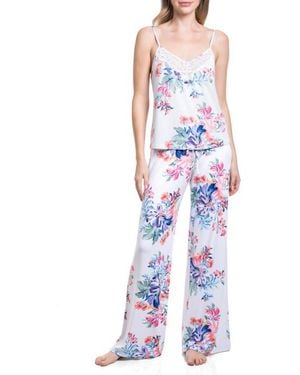 In Bloom Ramona Floral Pajama Set - Blue