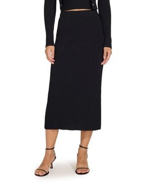 Solid & Striped The Yvette Midi Skirt - Black